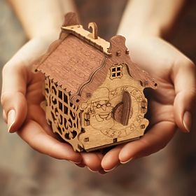 iDventure 3D dřevěná skládačka hlavolamu Šťastný nový rok