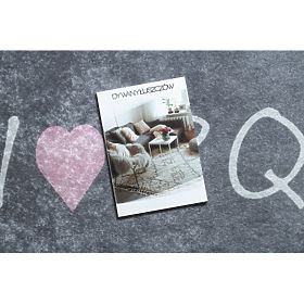 JUNIOR 52106.801 mycí kobereček Abeceda pro děti protiskluz - šedá, F.H.Kabis