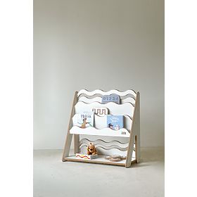 Knihovna a regál na hračky WAVE M - bílá