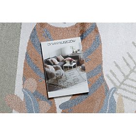 Koberec BONO 8426 Jungle, divoká zvířata krémová / tmavě zlatá, F.H.Kabis