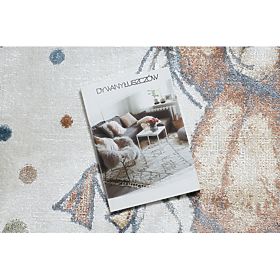 Koberec BONO 9614 Medvěd, balónky smetana / světle šedá