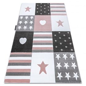 Koberec PETIT MALÝ, SRDCE, HVĚZDY,      růžový, F.H.Kabis