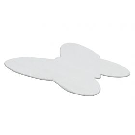 Koberec pratelný SHAPE 3150 Motýl Shaggy - slonová kost plyšový, protiskluzový, F.H.Kabis