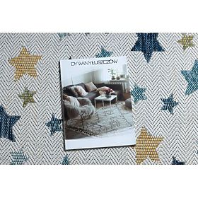 Koberec SISAL COOPER Hvězdy 22260 ecru / tmavě modrá, F.H.Kabis