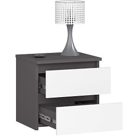 KOMODA CL2 2SZ CLP PK GRAFIT ŠEDÁ / BÍLÁ