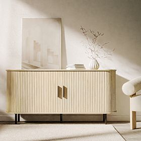 Komoda Gliss, zaoblená, lamely, světlý dub, lectus