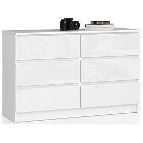 KOMODA K120 6SZ CLP PK BÍLÝ LESK