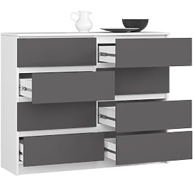 KOMODA K120 8SZ PK BÍLÁ / ŠEDÁ