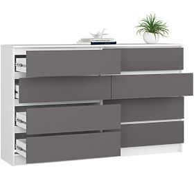 KOMODA K160 8SZ CLP PK BÍLÁ / ŠEDÁ