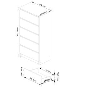 KOMODA K60 5SZ CLP PK BÍLÁ / ŠEDÁ