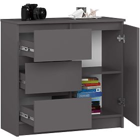 KOMODA K80 JERRY 1D 3SZ PK GRAFIT ŠEDÁ