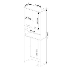 KOUPELNA SKŘÍŇKA FIN NAD PRAČKU BÍLÝ LESK