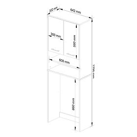 KOUPELNA SKŘÍŇKA FIN NAD PRAČKU BÍLÝ LESK