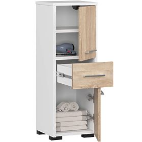 KOUPELNA SKŘÍŇKA FIN SLOUPEK 30 2D 1SZ 85cm PK BÍLÁ / SONOMA