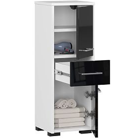 KOUPELNA SKŘÍŇKA FIN SLOUPEK 30 2D 1SZ 85cm PK ČERNÝ LESK