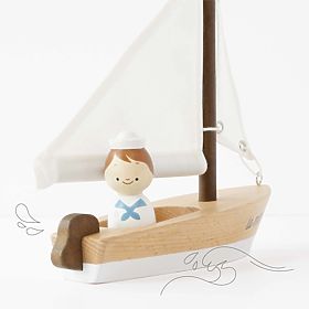 Le Toy Van Dřevěná plachetnice s kapitánem