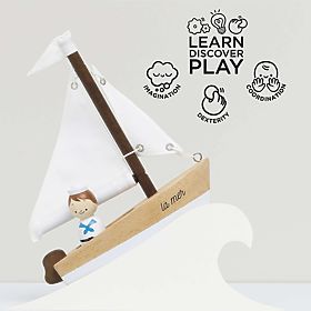 Le Toy Van Dřevěná plachetnice s kapitánem, Le Toy Van