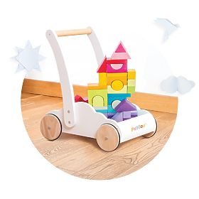 Le Toy Van Petilou Vozík s duhovými kostkami, Le Toy Van