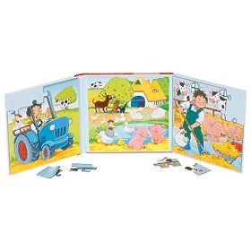 Magnetické puzzle knížka Farma