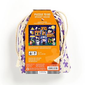 Mudpuppy Puzzle Strašidelný dům v látkovém pytlíku 36 dílků, Mudpuppy