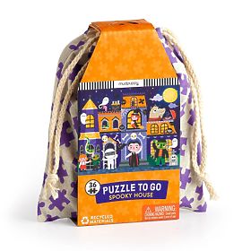 Mudpuppy Puzzle Strašidelný dům v látkovém pytlíku 36 dílků, Mudpuppy