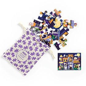 Mudpuppy Puzzle Strašidelný dům v látkovém pytlíku 36 dílků, Mudpuppy