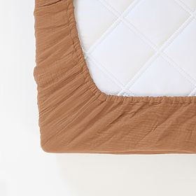 Mušelínové prostěradlo Ourbaby 160x80 cm - toffi
