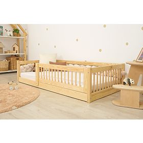 Nízká postel pro děti Montessori Ourbaby Plus - přírodní