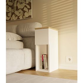 Noční stolek GALAX 20/1S BÍLÁ-ARTISAN