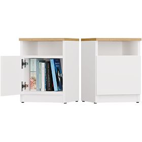 Noční stolek GALAX 30/1D BÍLÁ-ARTISAN