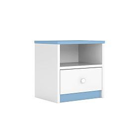 Ourbaby dětský noční stolek - modro-bílý, Kocot Kids