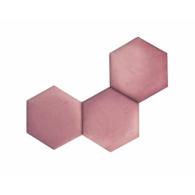 Čalouněný panel Hexagon - růžový