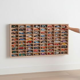 Police na autíčka Hot Wheels - přírodní, 80 míst