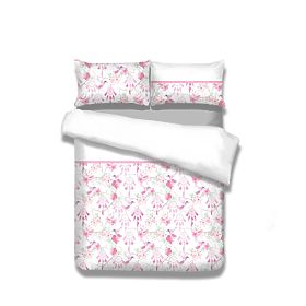 Povlečení SNUGGY bílá s květinovým potiskem 155x220*2+80x80*2 AmeliaHome
