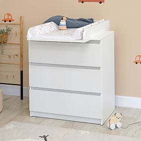 Přebalovací komoda STARDUST s nástavcem - bílá