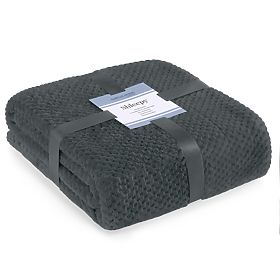 Přikrývka SHLEEPY barva grafitová žakárově ražená klasický styl 170x210