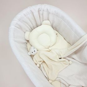 Přírodní proutěná Teddy postýlka pro miminko - výbava v barvě ecru, TOLO
