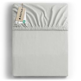 Prostěradlo AMBER barva bílá klasický styl materiál jersey 80-90x200 DecoKing