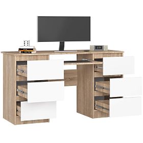 PSACÍ STŮL A-11 CLP 6SZ PK SONOMA / BÍLÝ