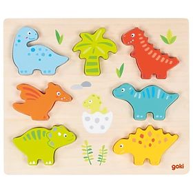 Puzzle a Figurky, Skládačka Dino 2v1