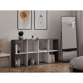 Regál Malax 2X4 ANTRACIT BÍLÁ