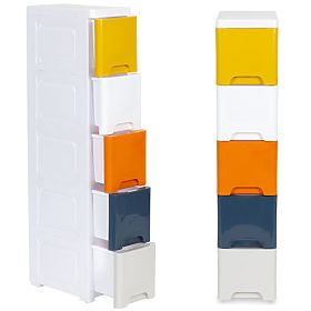Regál s 5 výsuvnými zásuvkami na kolečkách ModernHome, MODERNHOME