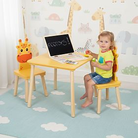 Sada dětského nábytku stůl + 2 židle žirafa ECOTOYS, EcoToys