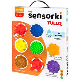 Senzorické míčky Tullo - 8 míčků bez otvorů, Tullo