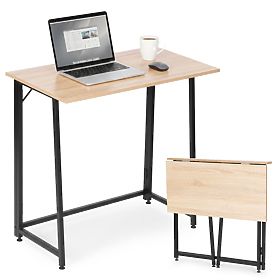 Skládací počítačový stůl 80x45 cm stolek pod notebook loft světlý dub ModernHome, MODERNHOME