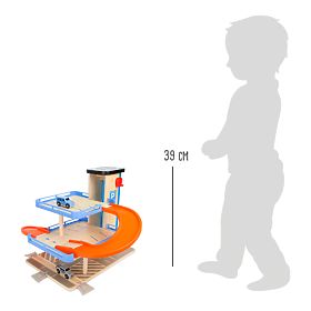 small foot Dřevěná patrová garáž s výtahem, small foot