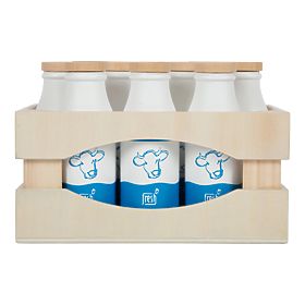 small foot Dřevěná přepravka s láhvemi na mléko Fresh