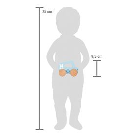 small foot Dřevěné auto na tlačení Modré