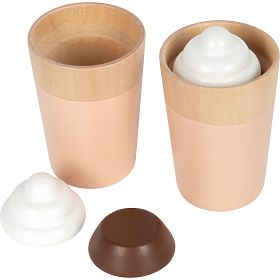 small foot Dřevěný kávovar s příslušenstvím Tasty šedý