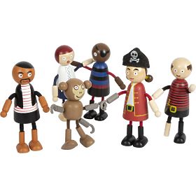 small foot Ohebné panenky pirátské figurky, small foot
